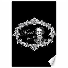 Edgar Allan Poe  - Never More Canvas 12  X 18   by Valentinaart