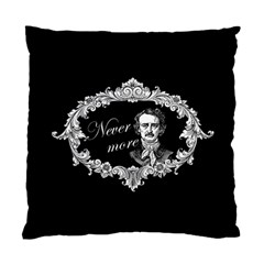 Edgar Allan Poe  - Never More Standard Cushion Case (two Sides) by Valentinaart