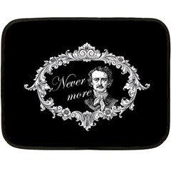 Edgar Allan Poe  - Never More Fleece Blanket (mini) by Valentinaart