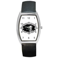 Edgar Allan Poe  - Never More Barrel Style Metal Watch by Valentinaart