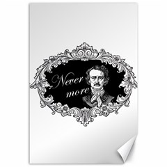 Edgar Allan Poe  - Never More Canvas 24  X 36  by Valentinaart