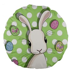 Easter Bunny  Large 18  Premium Round Cushions by Valentinaart