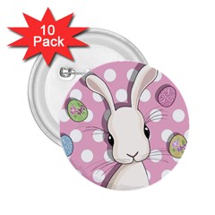 Easter Bunny  2 25  Buttons (10 Pack)  by Valentinaart