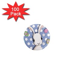 Easter Bunny  1  Mini Magnets (100 Pack)  by Valentinaart