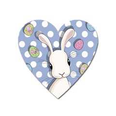 Easter Bunny  Heart Magnet by Valentinaart