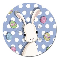 Easter Bunny  Magnet 5  (round) by Valentinaart