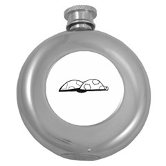 Turtle Round Hip Flask (5 Oz) by ValentinaDesign