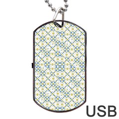 Vivid Check Geometric Pattern Dog Tag Usb Flash (two Sides) by dflcprints