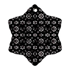 Dark Luxury Baroque Pattern Snowflake Ornament (two Sides) by dflcprints