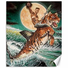 Tiger Shark Canvas 20  X 24   by redmaidenart