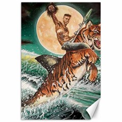 Tiger Shark Canvas 20  X 30   by redmaidenart