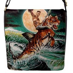 Tiger Shark Flap Messenger Bag (s) by redmaidenart