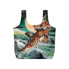 Tiger Shark Full Print Recycle Bags (s)  by redmaidenart