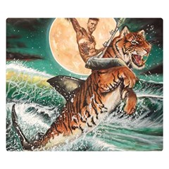 Tiger Shark Double Sided Flano Blanket (small)  by redmaidenart