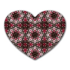 Oriental Ornate Pattern Heart Mousepads by dflcprints