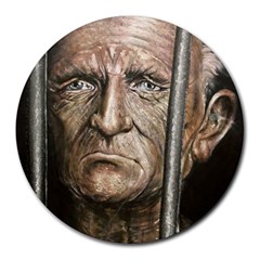 Old Man Imprisoned Round Mousepads