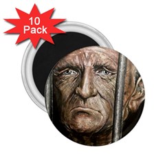 Old Man Imprisoned 2 25  Magnets (10 Pack)  by redmaidenart