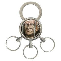 Old Man Imprisoned 3-Ring Key Chains