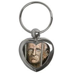 Old Man Imprisoned Key Chains (Heart) 