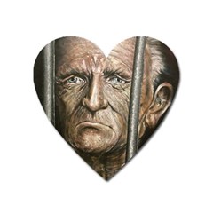 Old Man Imprisoned Heart Magnet