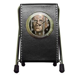 Old Man Imprisoned Pen Holder Desk Clocks