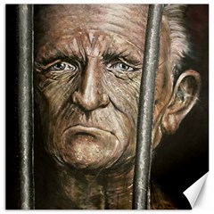 Old Man Imprisoned Canvas 16  X 16   by redmaidenart