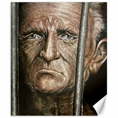 Old Man Imprisoned Canvas 20  X 24   by redmaidenart
