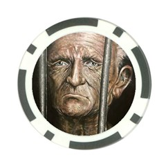 Old Man Imprisoned Poker Chip Card Guard