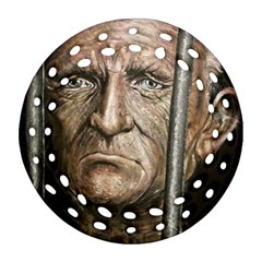Old Man Imprisoned Ornament (round Filigree) by redmaidenart