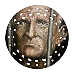 Old Man Imprisoned Round Filigree Ornament (Two Sides)