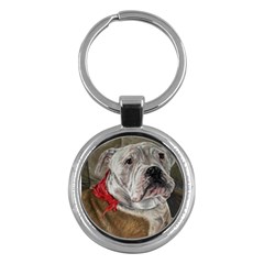 Dog Portrait Key Chains (round)  by redmaidenart