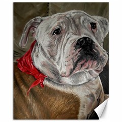 Dog Portrait Canvas 11  X 14   by redmaidenart