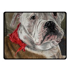 Dog Portrait Fleece Blanket (small) by redmaidenart