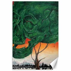 Skull Hedge Canvas 24  X 36  by redmaidenart