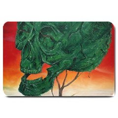 Skull Hedge Large Doormat  by redmaidenart