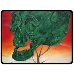 Skull Hedge Fleece Blanket (large)  by redmaidenart