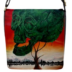 Skull Hedge Flap Messenger Bag (s) by redmaidenart