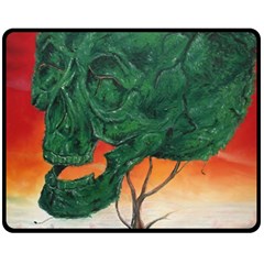 Skull Hedge Double Sided Fleece Blanket (medium)  by redmaidenart