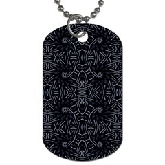 Dark Ethnic Sharp Pattern Dog Tag (two Sides) by dflcprints