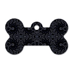 Dark Ethnic Sharp Pattern Dog Tag Bone (one Side) by dflcprints