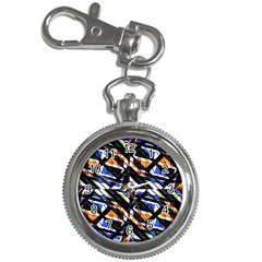 Multicolor Geometric Abstract Pattern Key Chain Watches by dflcprints