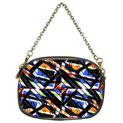 Multicolor Geometric Abstract Pattern Chain Purses (one Side)  by dflcprints