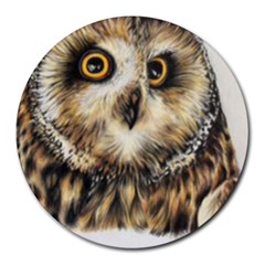 Owl Gifts Round Mousepad by ArtByThree