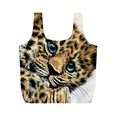 Jaguar Cub Full Print Recycle Bags (m)  by ArtByThree