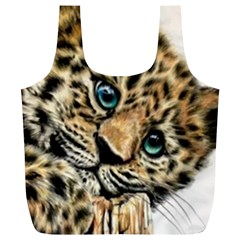 Jaguar Cub Full Print Recycle Bags (l)  by ArtByThree