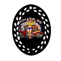 Route 66 Oval Filigree Ornament (two Sides) by ArtworkByPatrick