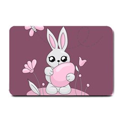 Easter Bunny  Small Doormat  by Valentinaart