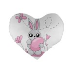 Easter bunny  Standard 16  Premium Heart Shape Cushions Front