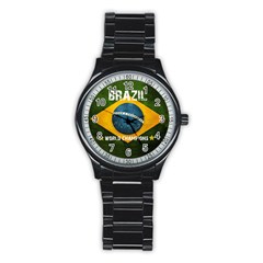 Football World Cup Stainless Steel Round Watch