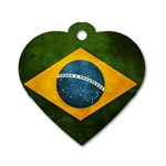 Football World Cup Dog Tag Heart (Two Sides) Front